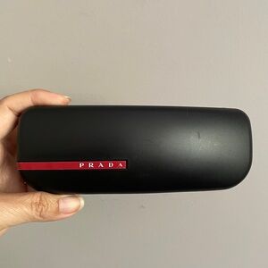 Prada Matte Black Plastic Sunglasses Eyeglasses Hard Case 🇮🇹